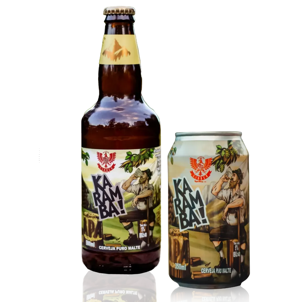 Karamba: Garrafa 500 ml e Lata 350 ml