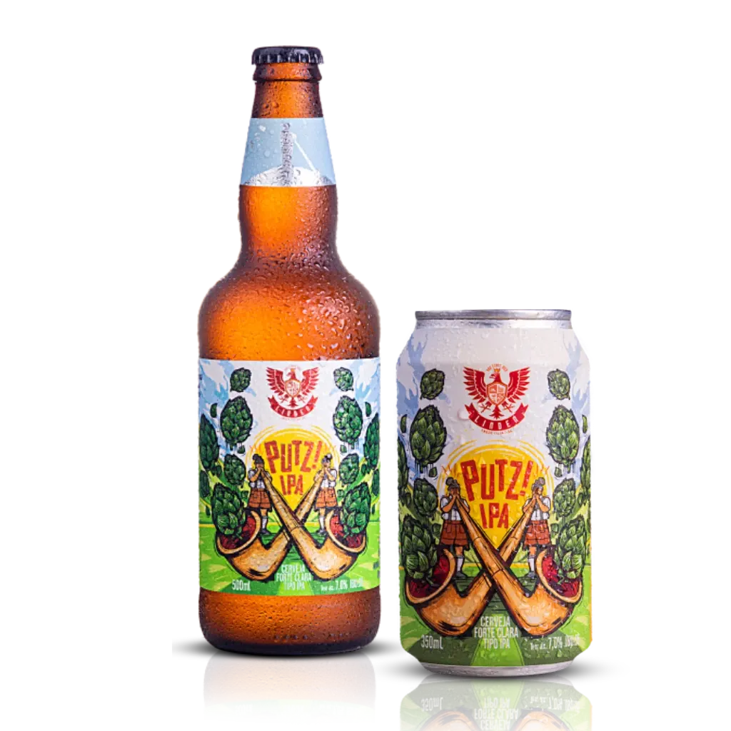 Putz! IPA: Garrafa 500 ml e Lata 350 ml