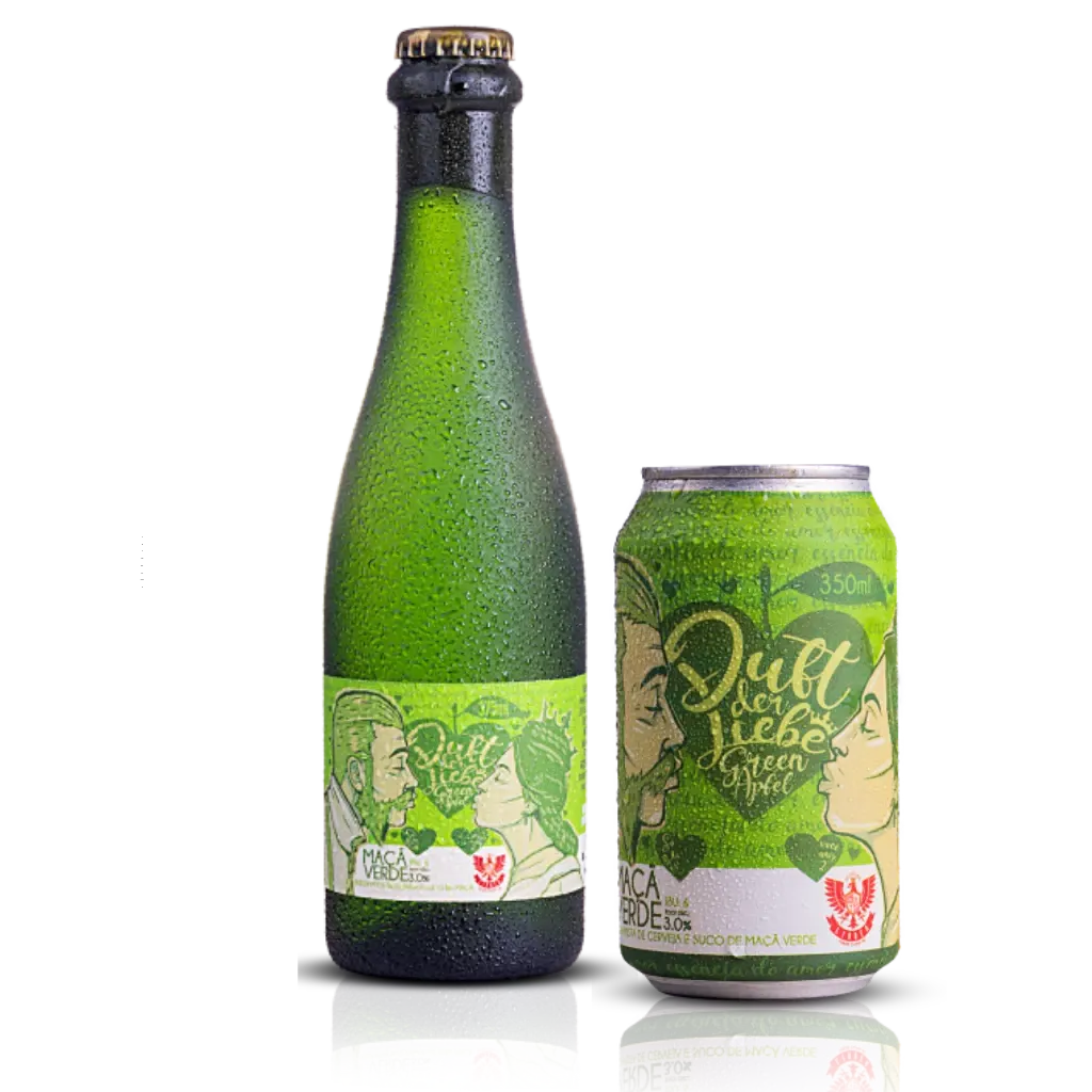 Green Apfel: Garrafa 375 ml e Lata 350 ml