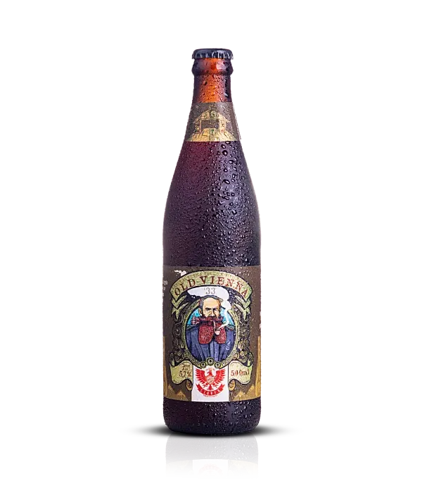 Garrafa da Old Vienna com as medalhas conquistadas